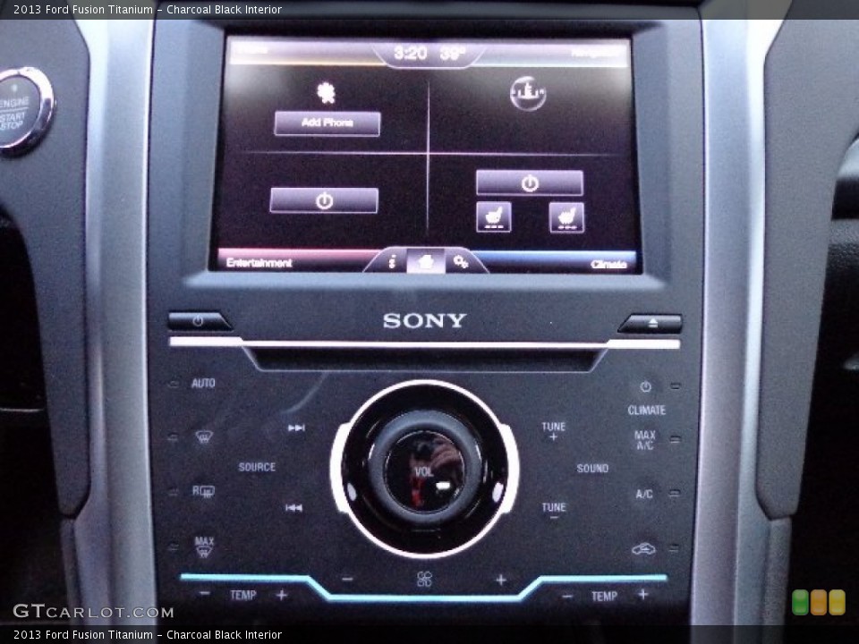 Charcoal Black Interior Controls for the 2013 Ford Fusion Titanium #73241049