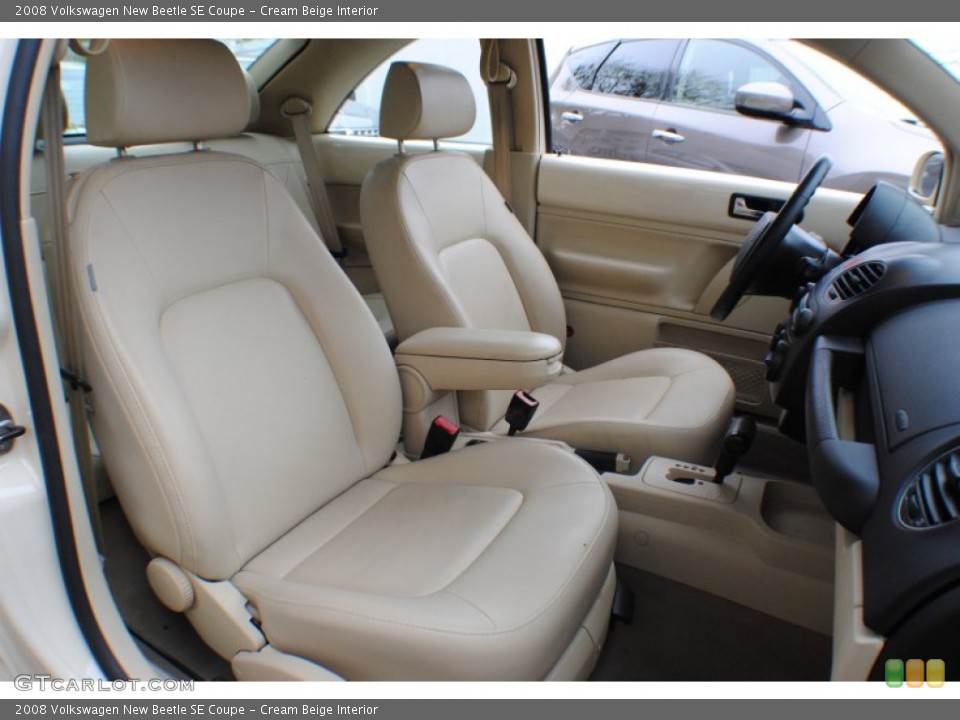 Cream Beige Interior Front Seat for the 2008 Volkswagen New Beetle SE Coupe #73243422