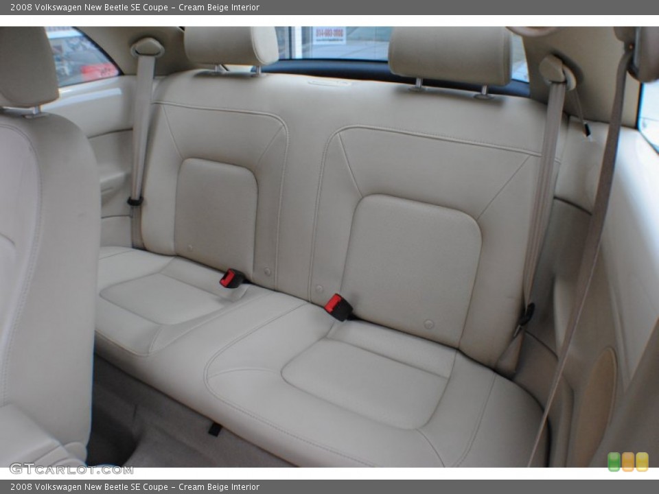 Cream Beige Interior Rear Seat for the 2008 Volkswagen New Beetle SE Coupe #73243643