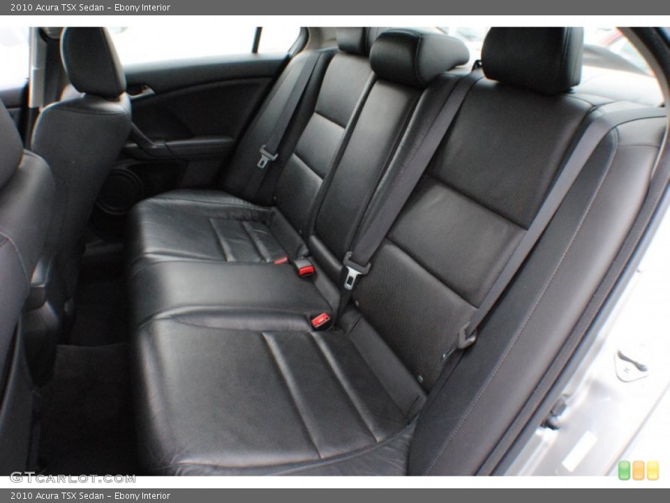 Ebony Interior Rear Seat for the 2010 Acura TSX Sedan #73244010