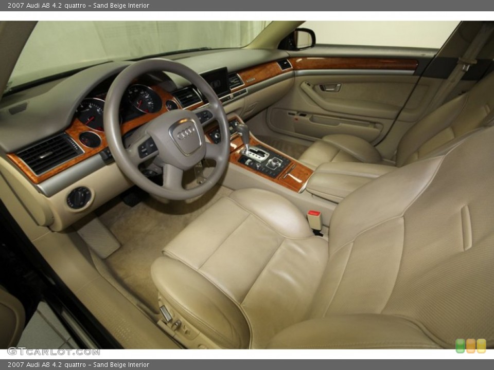 Sand Beige 2007 Audi A8 Interiors