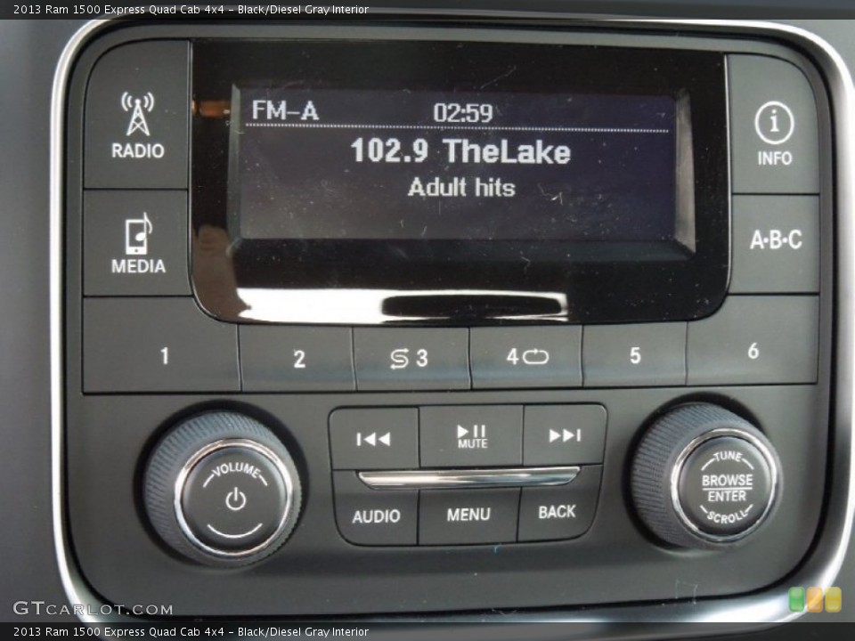 Black/Diesel Gray Interior Audio System for the 2013 Ram 1500 Express Quad Cab 4x4 #73247861