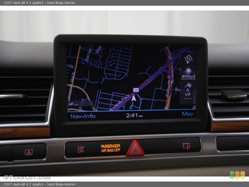 Sand Beige Interior Navigation for the 2007 Audi A8 4.2 quattro #73248026