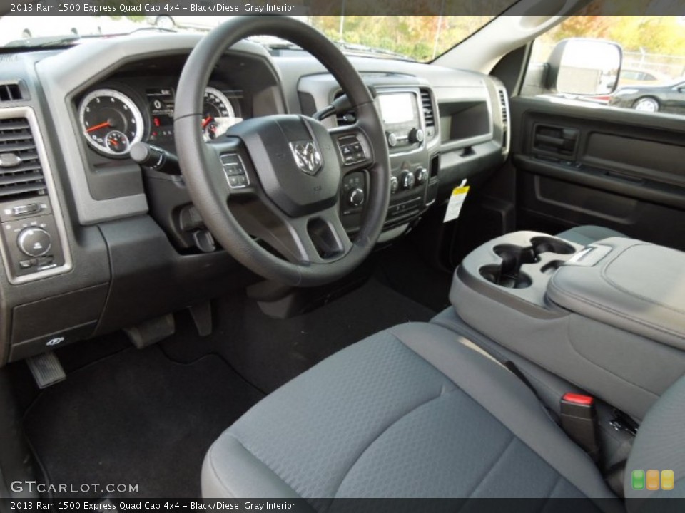 Black/Diesel Gray Interior Prime Interior for the 2013 Ram 1500 Express Quad Cab 4x4 #73248174