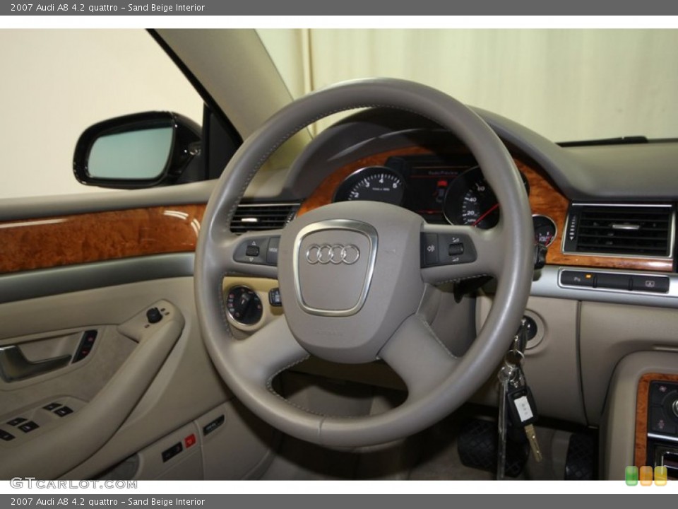 Sand Beige Interior Steering Wheel for the 2007 Audi A8 4.2 quattro #73248246