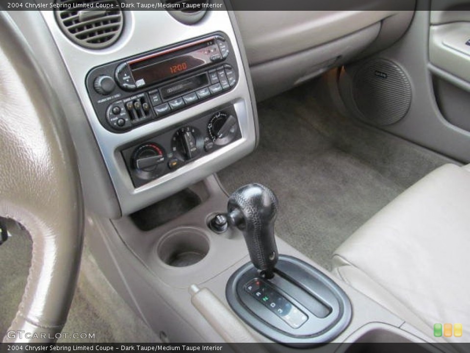 Dark Taupe/Medium Taupe Interior Controls for the 2004 Chrysler Sebring Limited Coupe #73250007