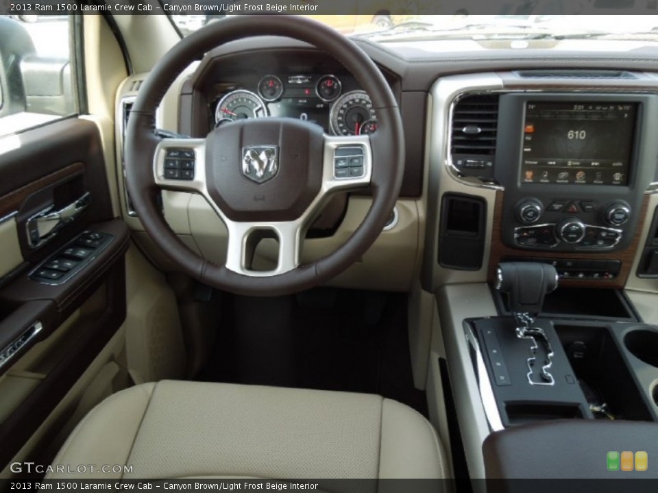 Canyon Brown/Light Frost Beige Interior Dashboard for the 2013 Ram 1500 Laramie Crew Cab #73250169