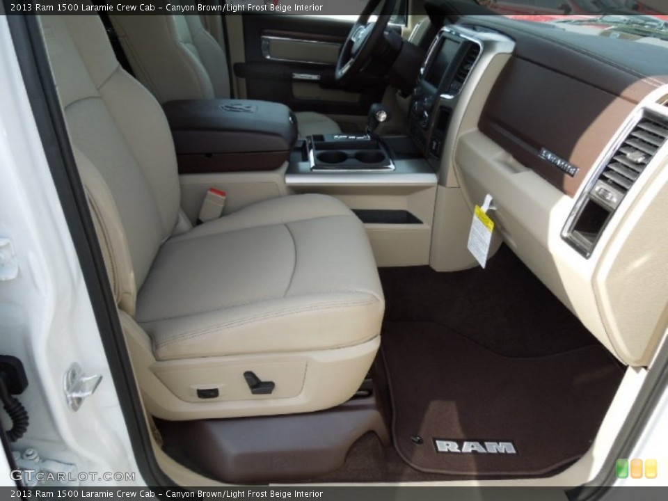 Canyon Brown/Light Frost Beige Interior Front Seat for the 2013 Ram 1500 Laramie Crew Cab #73250259
