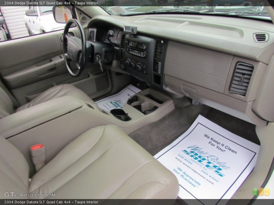 Taupe Interior Dashboard for the 2004 Dodge Dakota SLT Quad Cab 4x4 #73255494