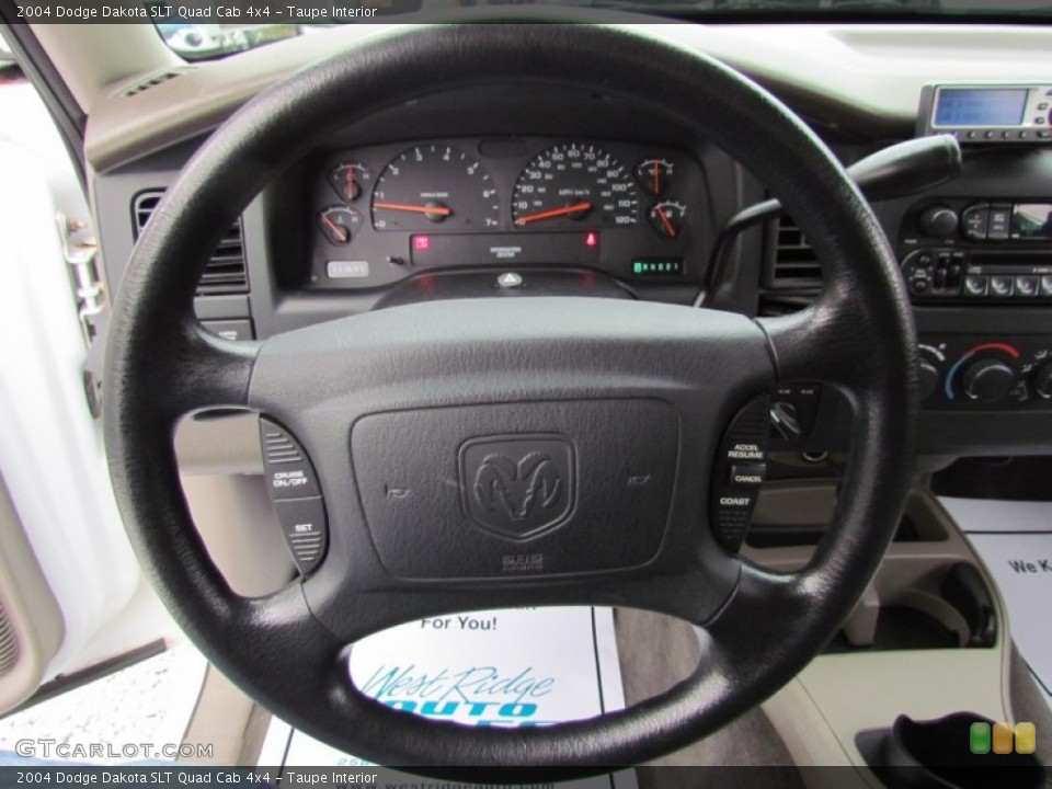 Taupe Interior Steering Wheel for the 2004 Dodge Dakota SLT Quad Cab 4x4 #73255731