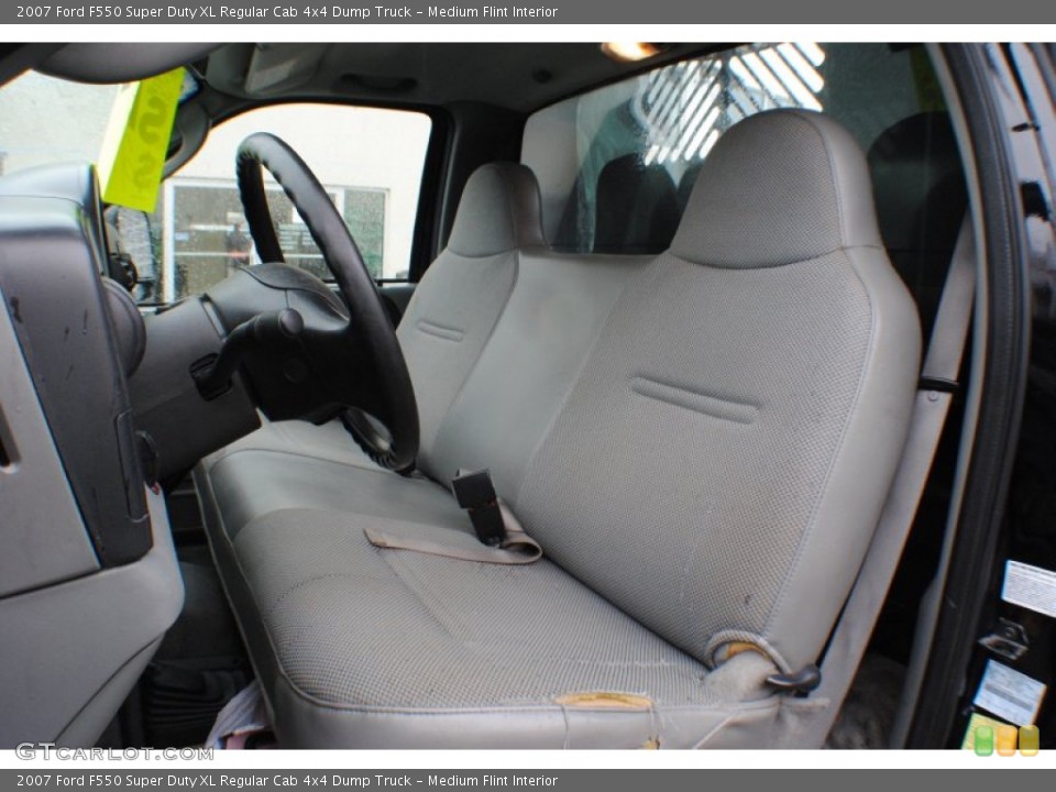 Medium Flint Interior Front Seat for the 2007 Ford F550 Super Duty XL Regular Cab 4x4 Dump Truck #73256361
