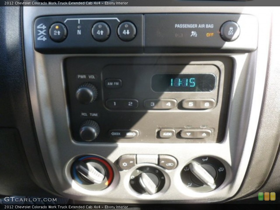 Ebony Interior Controls for the 2012 Chevrolet Colorado Work Truck Extended Cab 4x4 #73257687