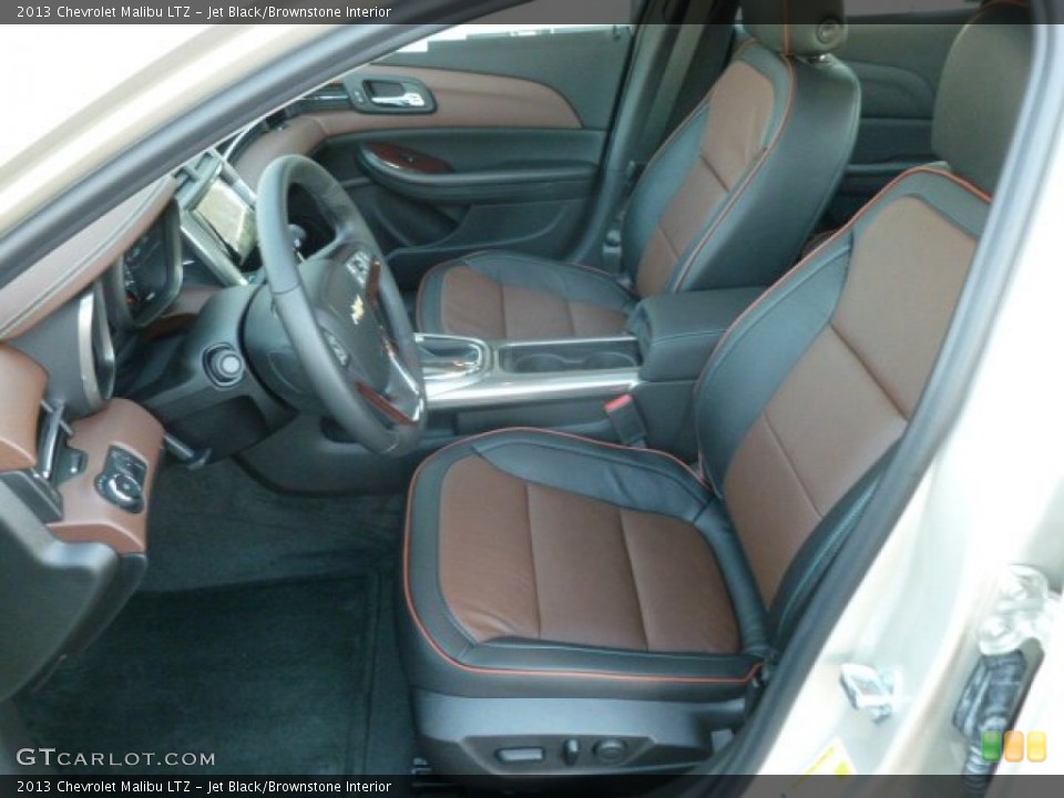 Jet Black/Brownstone Interior Front Seat for the 2013 Chevrolet Malibu LTZ #73258002