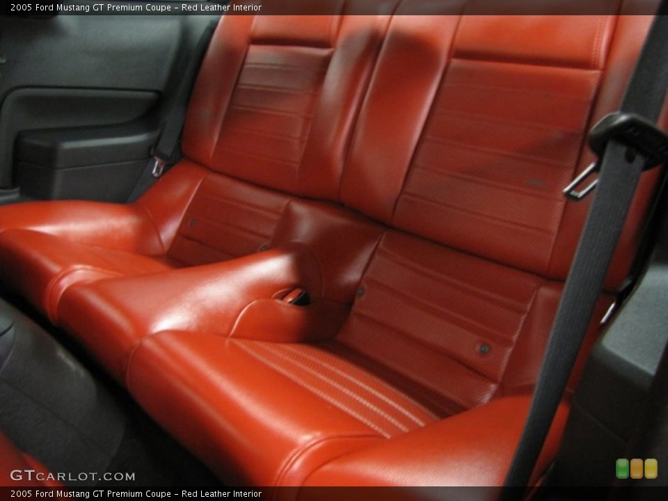 Red Leather Interior Rear Seat for the 2005 Ford Mustang GT Premium Coupe #73264152