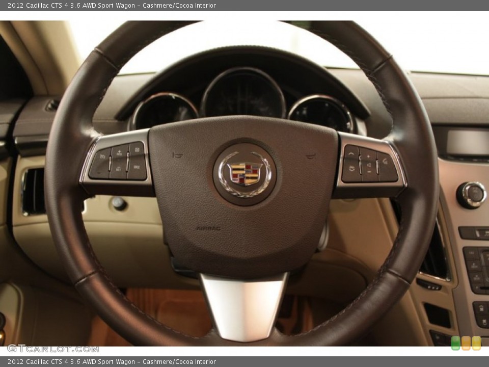 Cashmere/Cocoa Interior Steering Wheel for the 2012 Cadillac CTS 4 3.6 AWD Sport Wagon #73265542