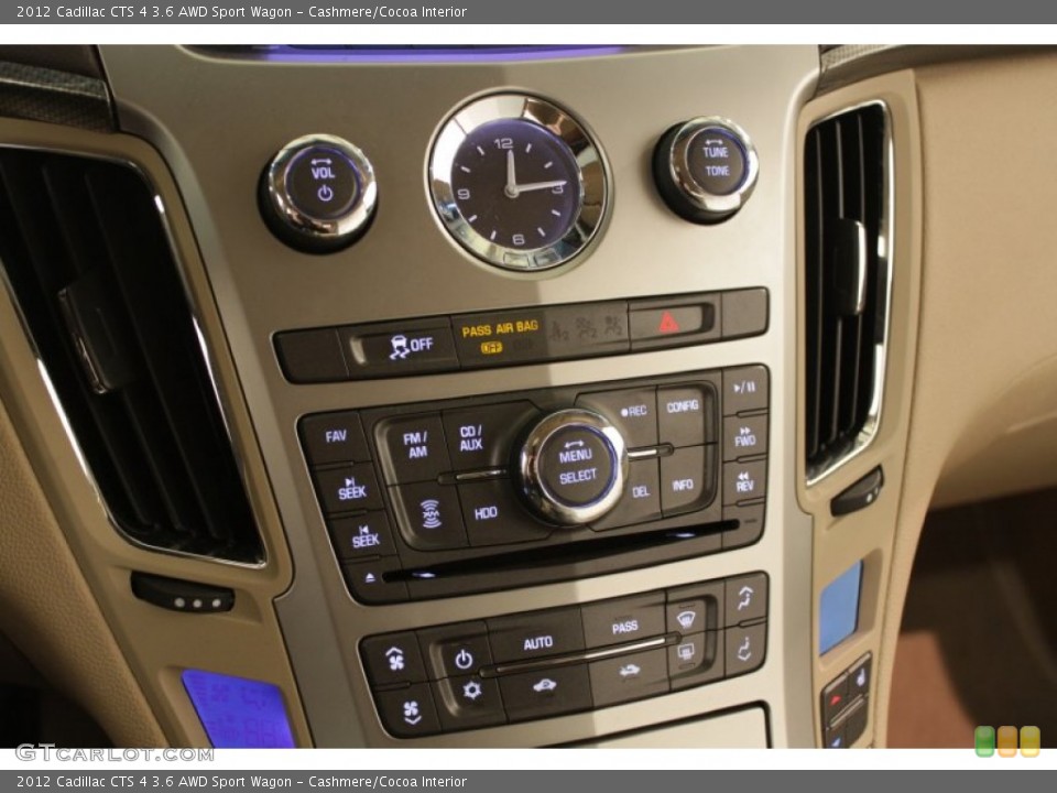 Cashmere/Cocoa Interior Controls for the 2012 Cadillac CTS 4 3.6 AWD Sport Wagon #73265625