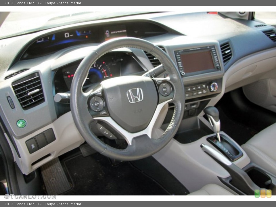 Stone Interior Prime Interior for the 2012 Honda Civic EX-L Coupe #73268571