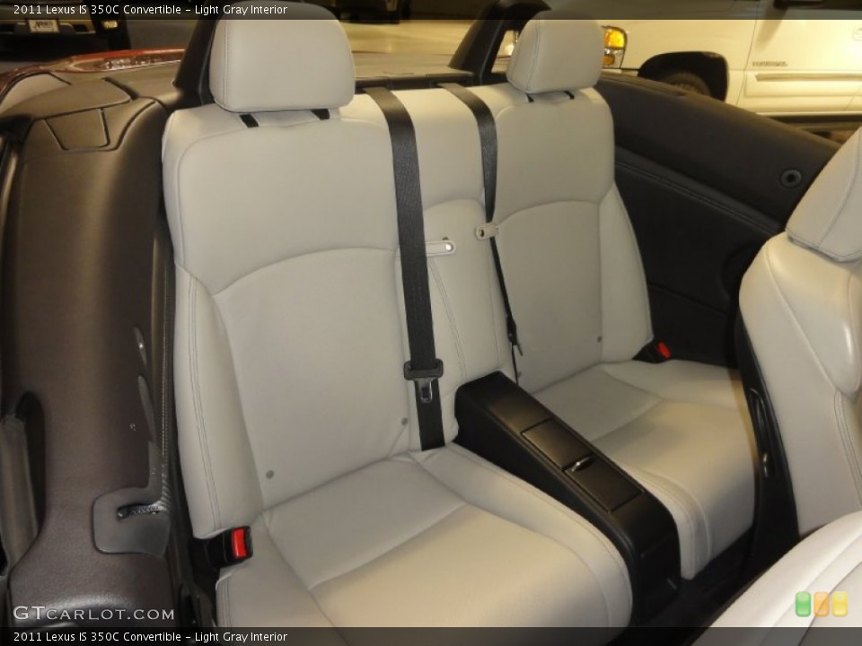 Light Gray Interior Rear Seat for the 2011 Lexus IS 350C Convertible #73268733