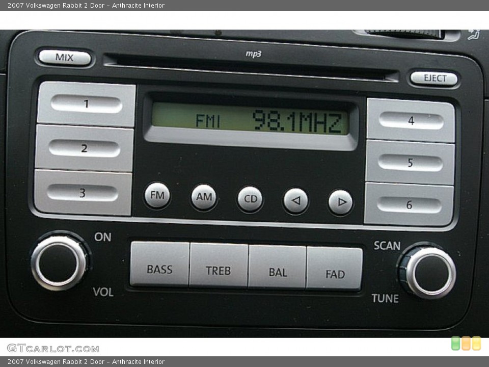 Anthracite Interior Audio System for the 2007 Volkswagen Rabbit 2 Door #73270601