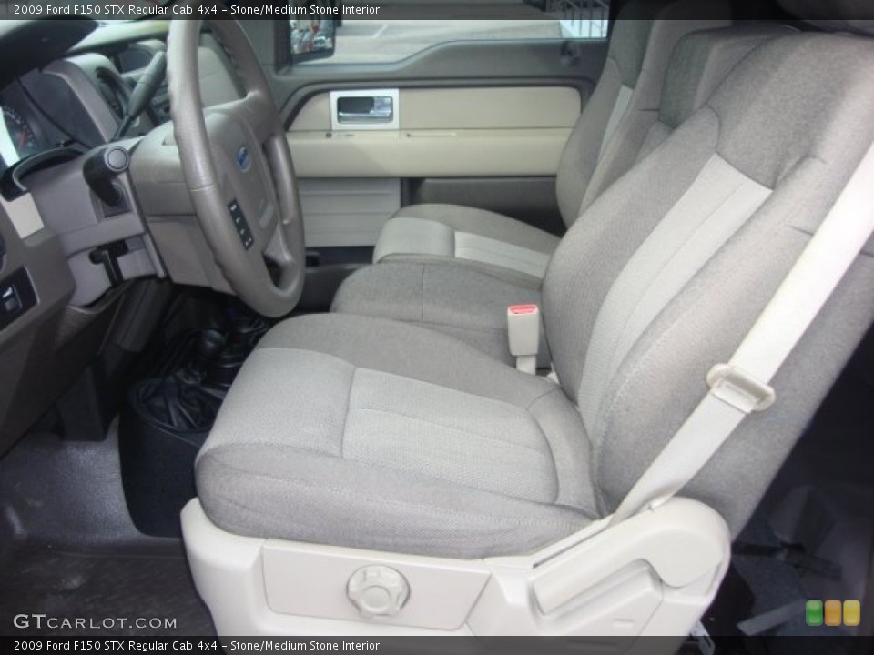 Stone/Medium Stone Interior Front Seat for the 2009 Ford F150 STX Regular Cab 4x4 #73271199