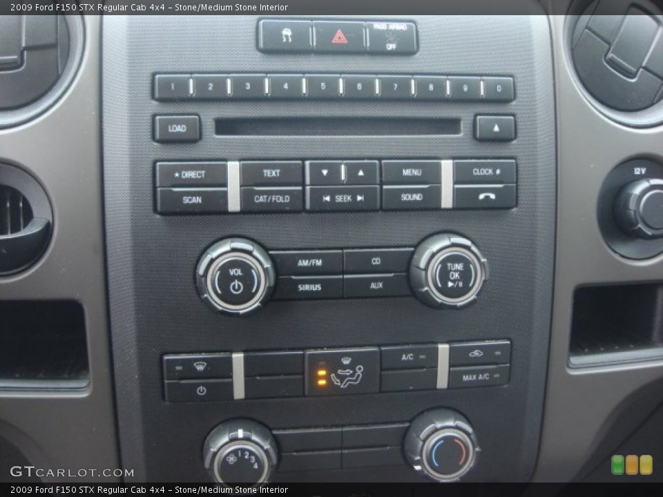 Stone/Medium Stone Interior Controls for the 2009 Ford F150 STX Regular Cab 4x4 #73271217