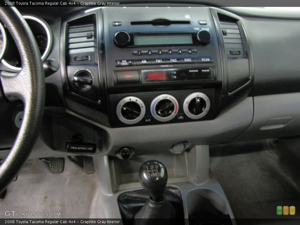 Graphite Gray Interior Controls for the 2008 Toyota Tacoma Regular Cab 4x4 #73271841