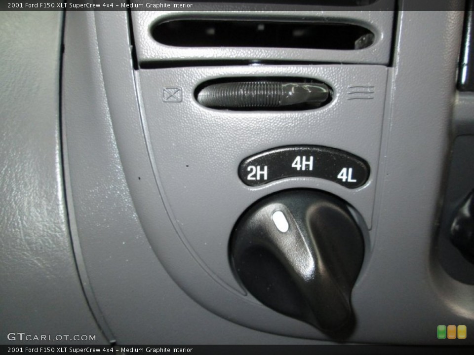 Medium Graphite Interior Controls for the 2001 Ford F150 XLT SuperCrew 4x4 #73272957