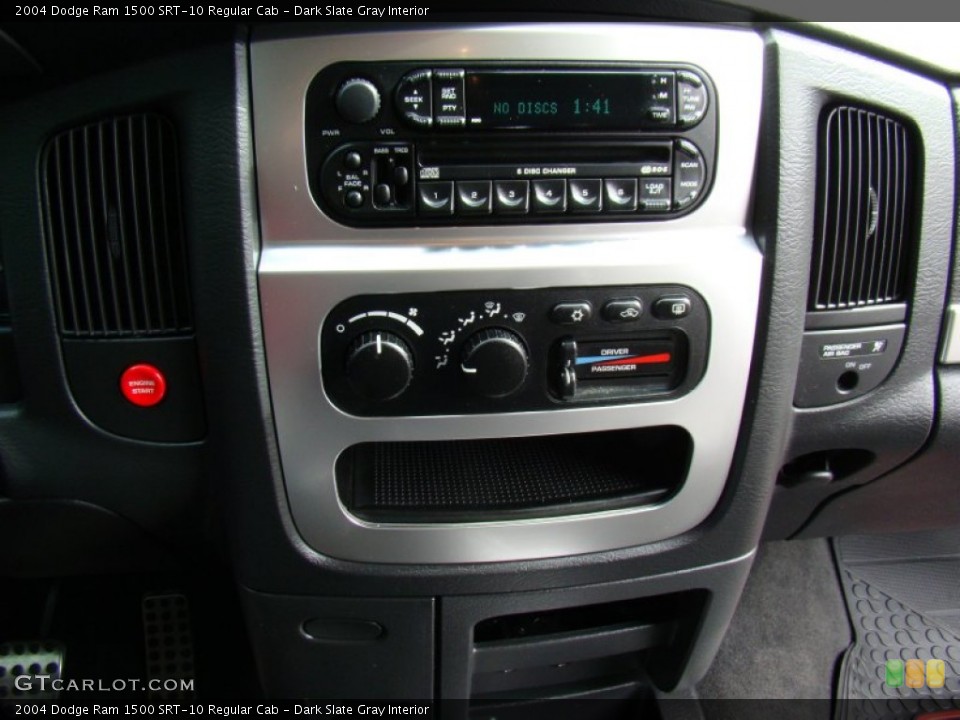 Dark Slate Gray Interior Controls for the 2004 Dodge Ram 1500 SRT-10 Regular Cab #73273389