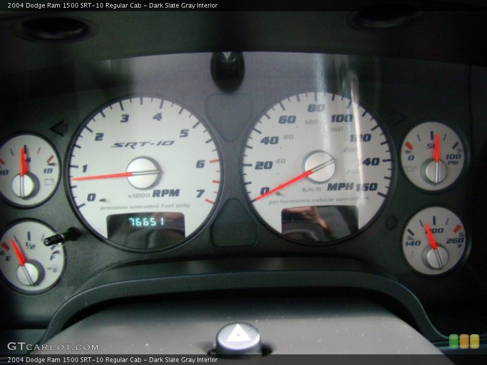 Dark Slate Gray Interior Gauges for the 2004 Dodge Ram 1500 SRT-10 Regular Cab #73273473