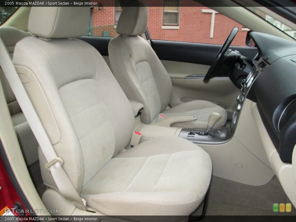 Beige Interior Front Seat for the 2005 Mazda MAZDA6 i Sport Sedan #73273926