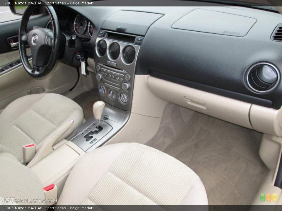 Beige Interior Dashboard for the 2005 Mazda MAZDA6 i Sport Sedan #73273959