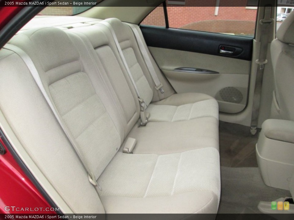 Beige Interior Rear Seat for the 2005 Mazda MAZDA6 i Sport Sedan #73273986