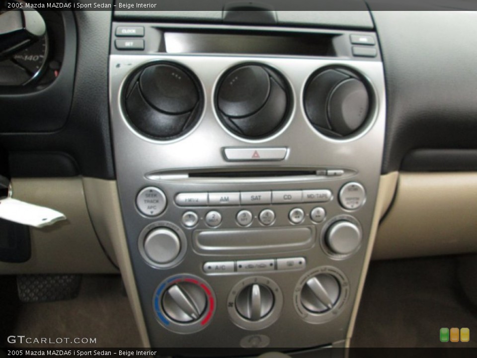 Beige Interior Controls for the 2005 Mazda MAZDA6 i Sport Sedan #73274009