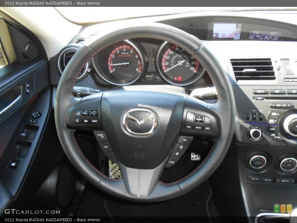 Black Interior Steering Wheel for the 2012 Mazda MAZDA3 MAZDASPEED3 #73275837