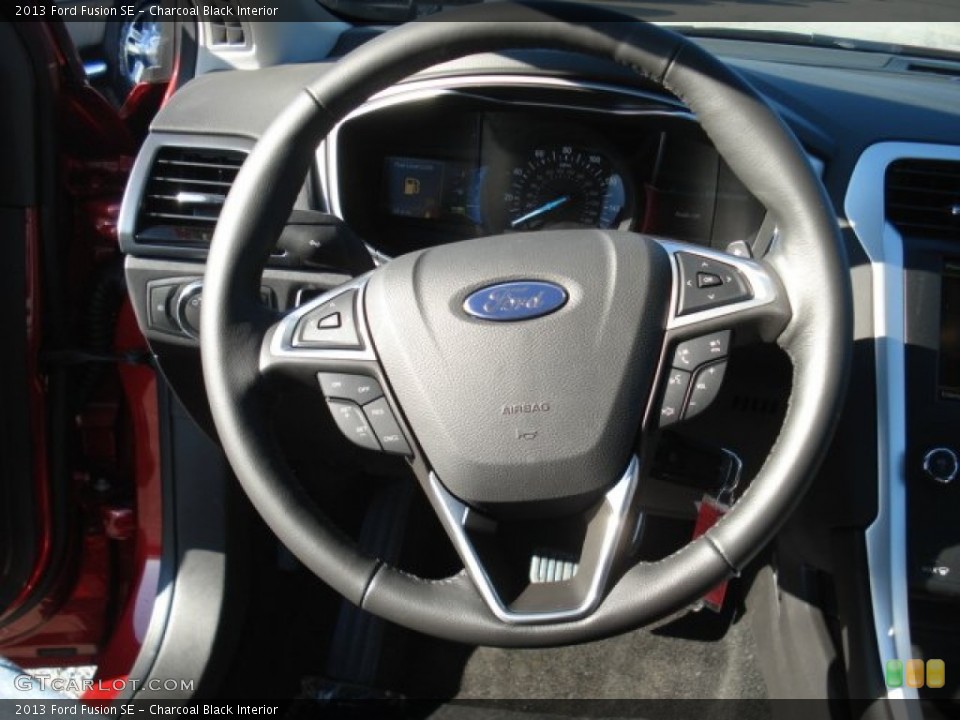 Charcoal Black Interior Steering Wheel for the 2013 Ford Fusion SE #73276797