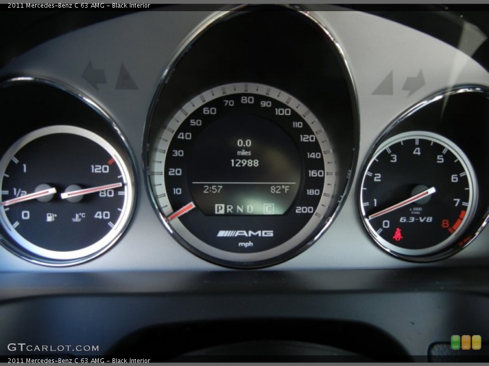 Black Interior Gauges for the 2011 Mercedes-Benz C 63 AMG #73279986
