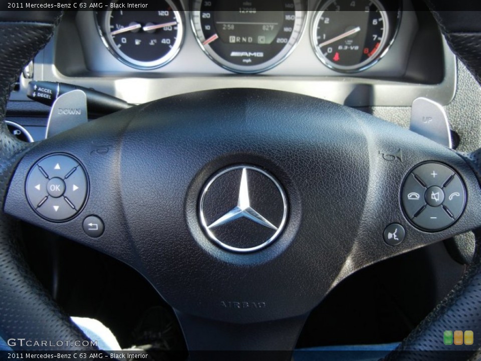 Black Interior Steering Wheel for the 2011 Mercedes-Benz C 63 AMG #73280034