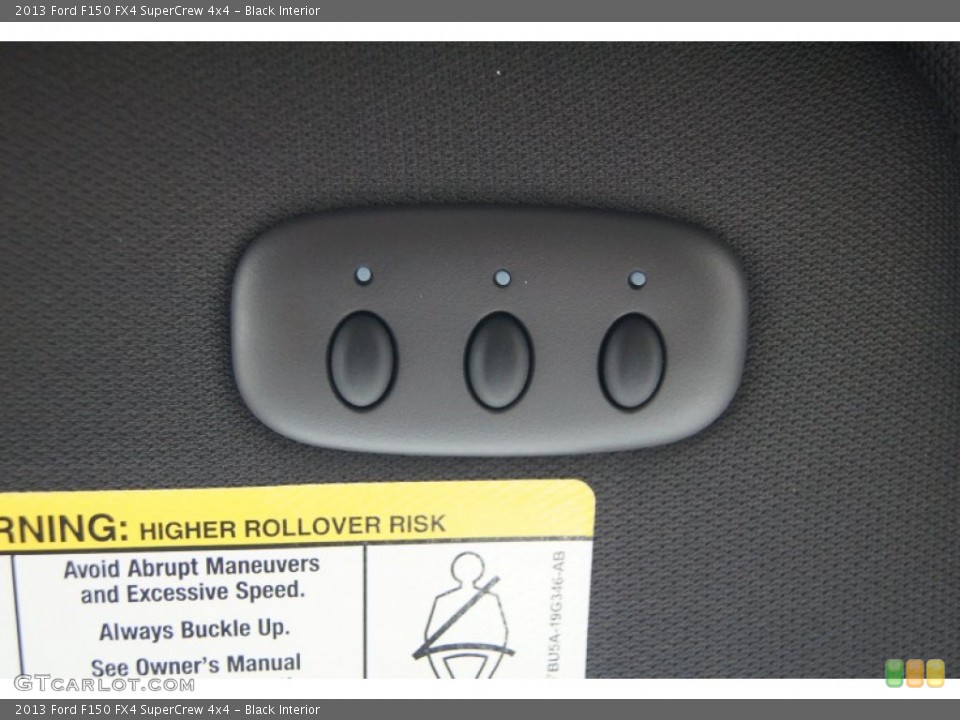 Black Interior Controls for the 2013 Ford F150 FX4 SuperCrew 4x4 #73286019