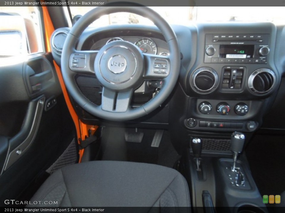 Black Interior Dashboard for the 2013 Jeep Wrangler Unlimited Sport S 4x4 #73291272