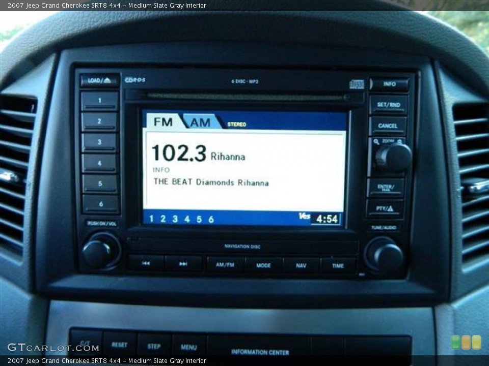 Medium Slate Gray Interior Audio System for the 2007 Jeep Grand Cherokee SRT8 4x4 #73295700