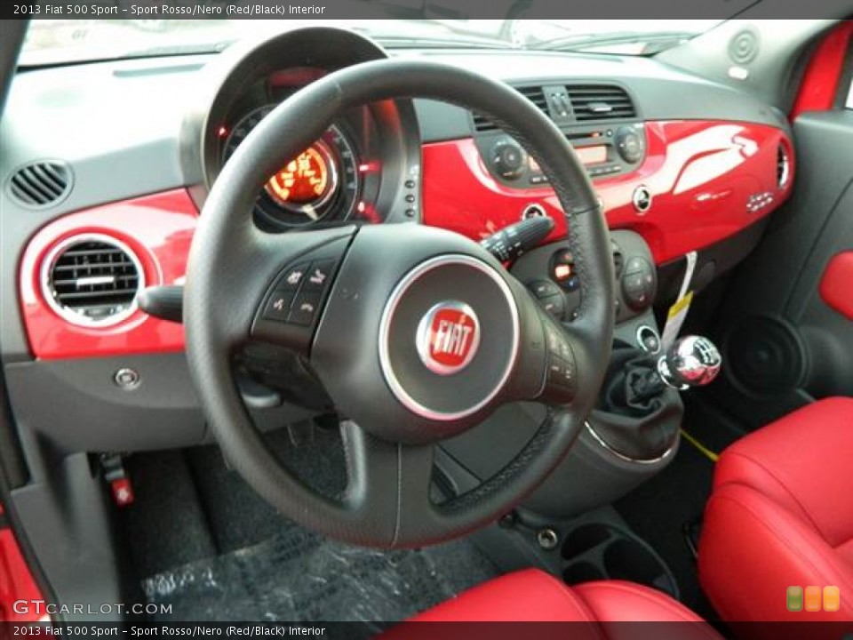 Sport Rosso/Nero (Red/Black) Interior Dashboard for the 2013 Fiat 500 Sport #73296293