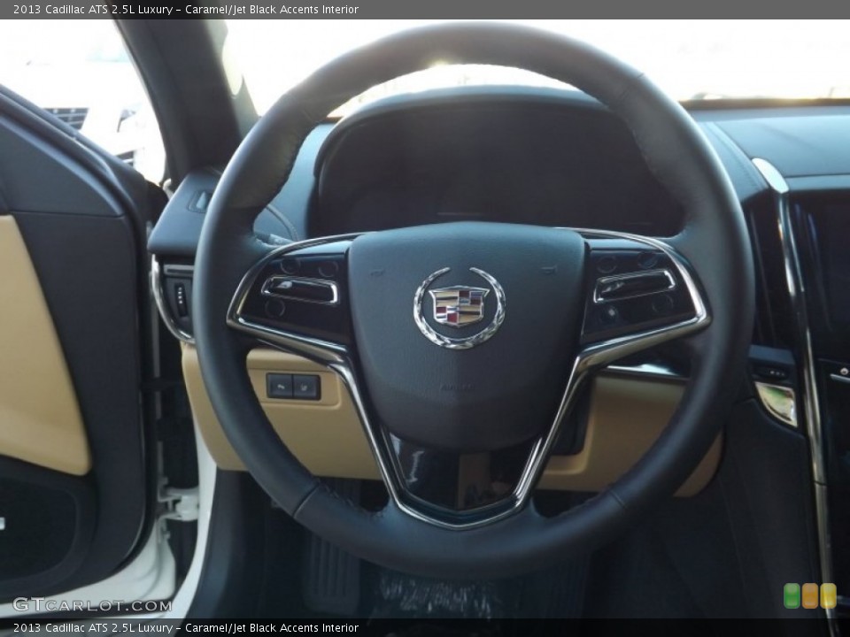 Caramel/Jet Black Accents Interior Steering Wheel for the 2013 Cadillac ATS 2.5L Luxury #73296402