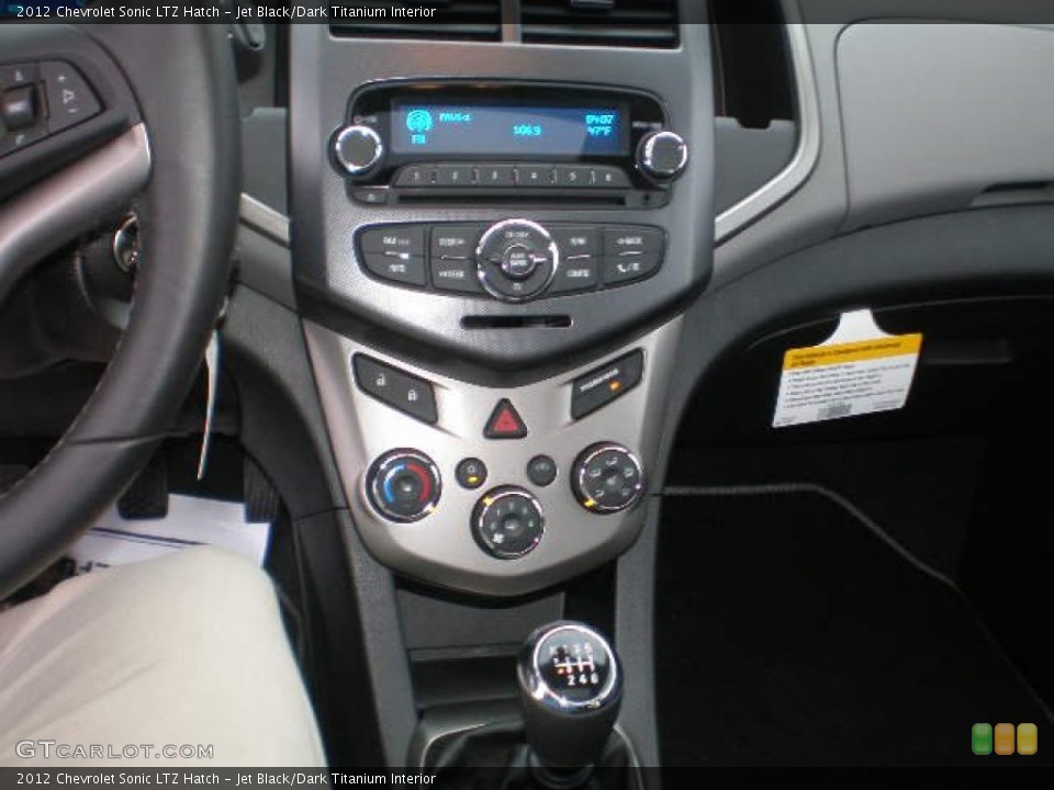 Jet Black/Dark Titanium Interior Controls for the 2012 Chevrolet Sonic LTZ Hatch #73299687