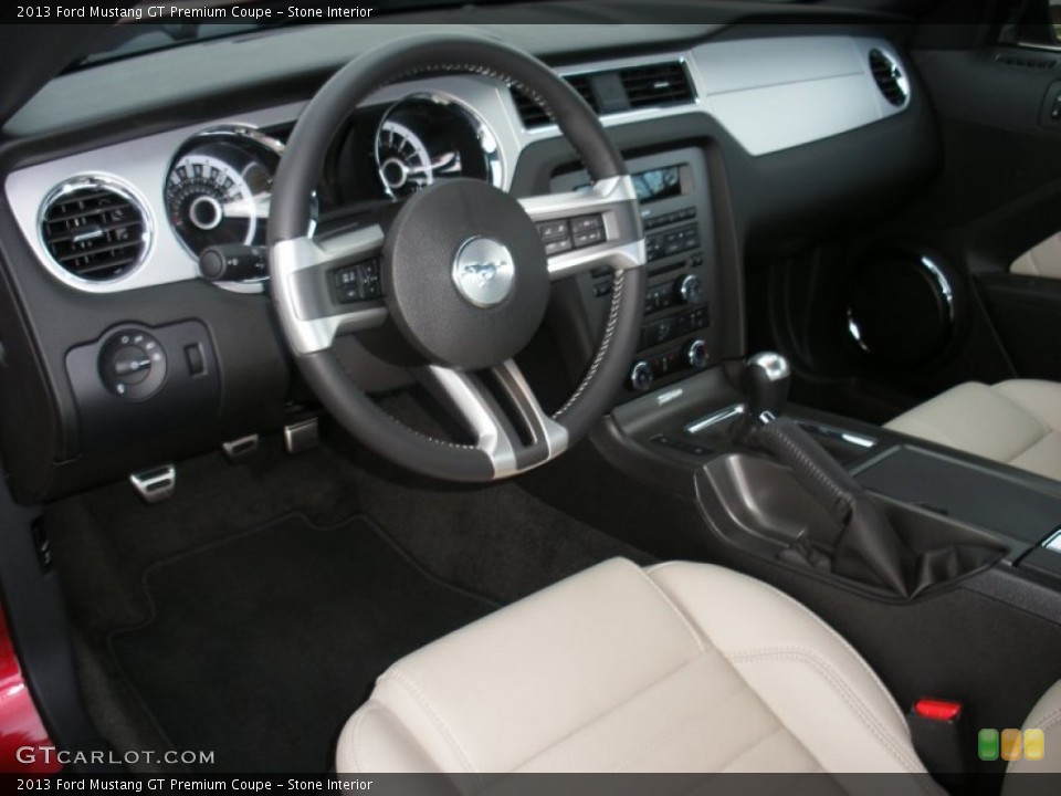 Stone Interior Prime Interior for the 2013 Ford Mustang GT Premium Coupe #73301944