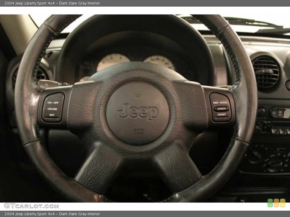Dark Slate Gray Interior Steering Wheel for the 2004 Jeep Liberty Sport 4x4 #73302114