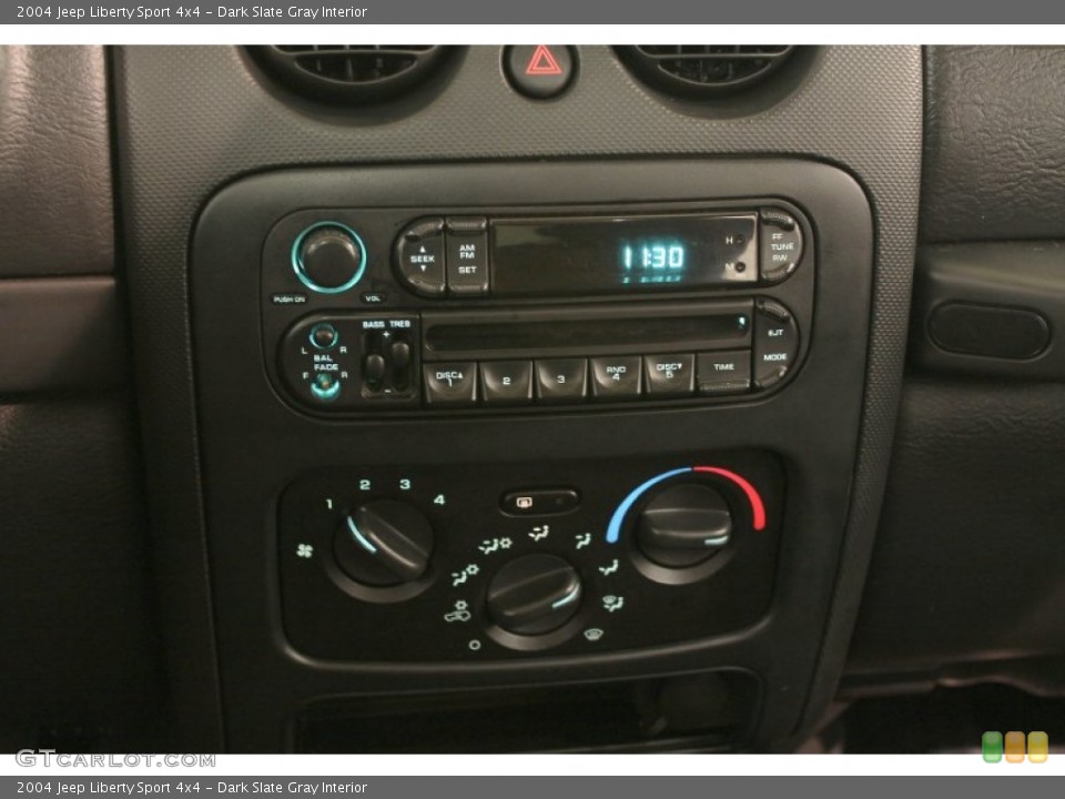 Dark Slate Gray Interior Controls for the 2004 Jeep Liberty Sport 4x4 #73302159