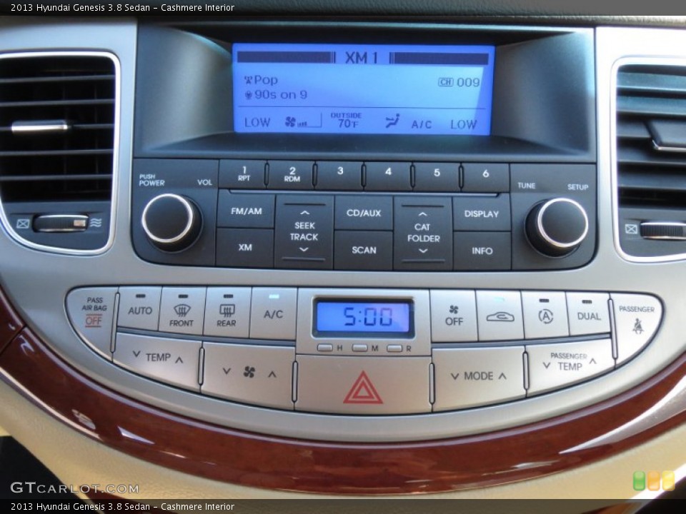 Cashmere Interior Controls for the 2013 Hyundai Genesis 3.8 Sedan #73303539