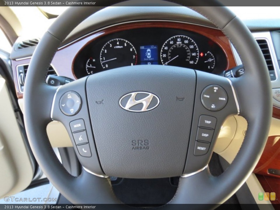 Cashmere Interior Steering Wheel for the 2013 Hyundai Genesis 3.8 Sedan #73303659
