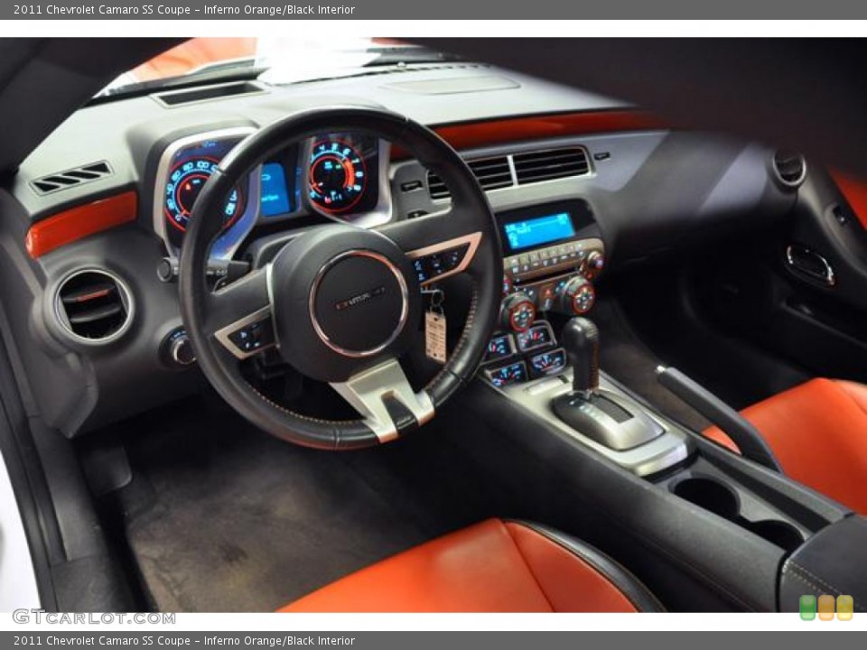 Inferno Orange/Black Interior Prime Interior for the 2011 Chevrolet Camaro SS Coupe #73306416