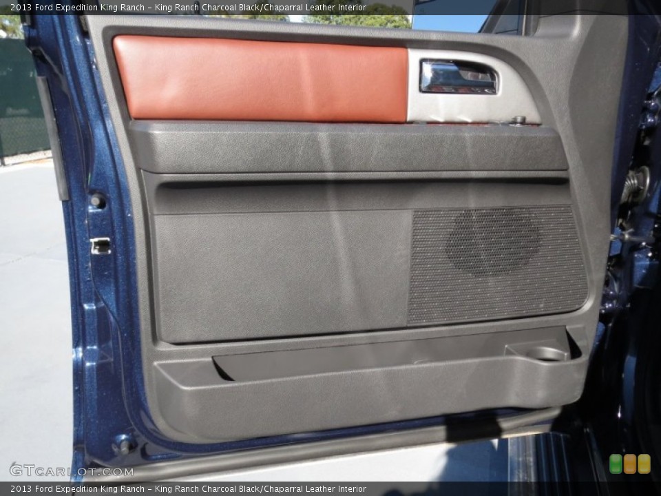 King Ranch Charcoal Black/Chaparral Leather Interior Door Panel for the 2013 Ford Expedition King Ranch #73308277
